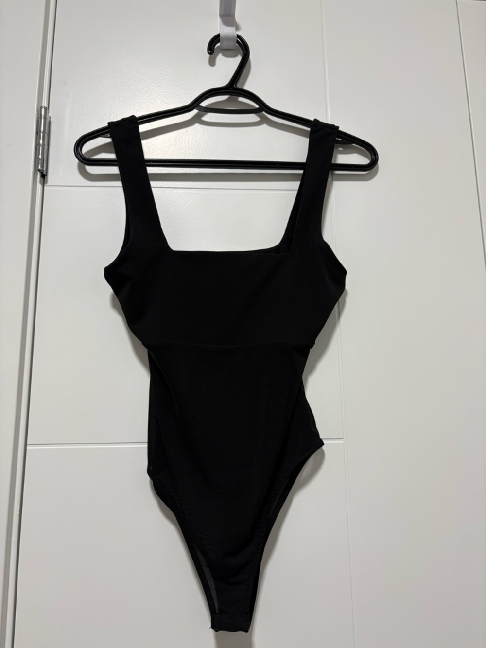 Zara Black Square Neck Bodysuit